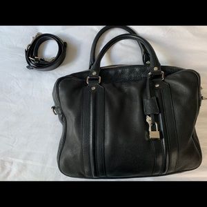Black Gucci Calfskin Briefcase